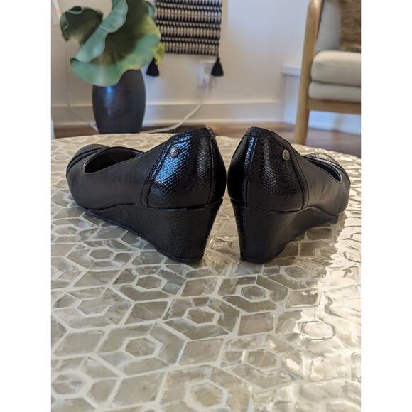 Life Stride Soft System Black Juliana Leather Slip On Wedge Flats Size 11 - Picture 11 of 14